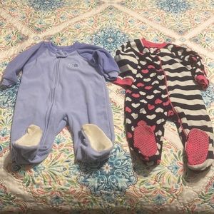 Set of 2   12-18months footed pajamas.
